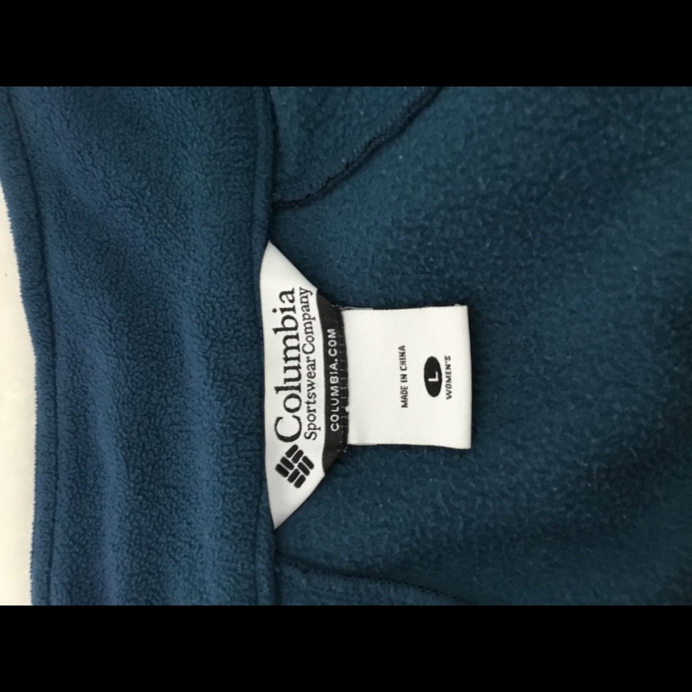 Columbia dark teal blue/black jacket zip up - Picture 5 of 7